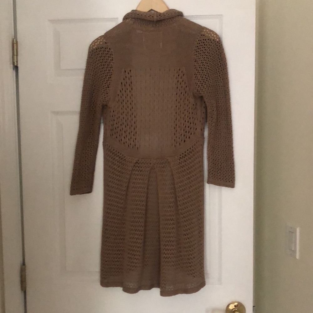 Anthropologie open weave cardigan Patch pockets
Taupe brown - Picture 4 of 12